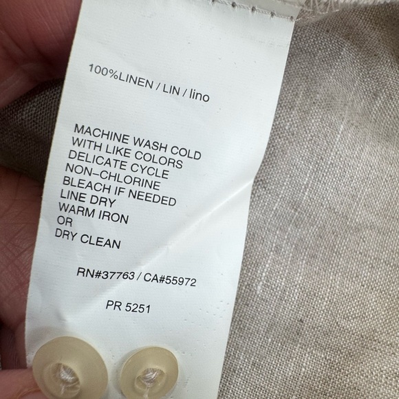 Cubavera Shirt Men Medium Off White 100%‎ Linen Classic Solid Relax Beach Summer - Picture 13 of 14